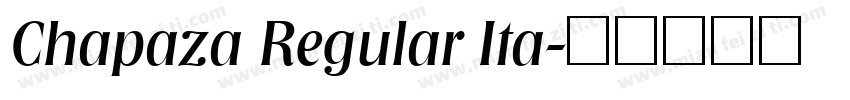 Chapaza Regular Ita字体转换
